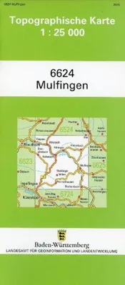 Obrázok produktu pre Topografická mapa Bádensko-Württembersko Mulfingen