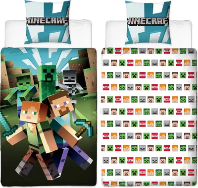 Produktbild von Minecraft City Bettwäsche Linon / Renforcé