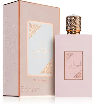 Imagen del producto de Asdaaf Ameerat Al Arab Prive Rose (Princesa de Arabia) Eau de Parfum para Mujer 100 Ml | Perfume Árabe Original