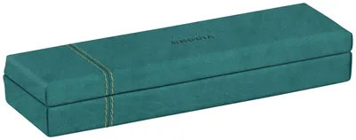 Produktbild von Rhodia Rhodiarama, Stiftebox aus Kunstleder, 21x5,5x3cm - Pfaugrün 194517C