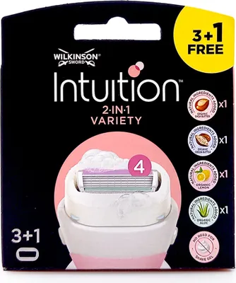 Produktbild von Wilkinson Intuition 2-in-1 Variety Rasierklingen, 4er Pack x 10