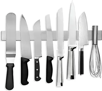 Produktbild von Magnetstreifen für japanische Messer, 45 cm, Edelstahl, selbstklebend, kein Bohren erforderlich