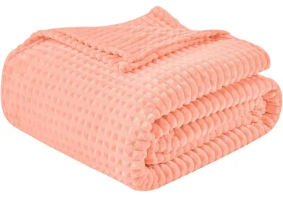 Produktbild von Decke als Überwurf für Bett und Sofa, flauschig, weich, warm, rosa, 150 x 200 cm