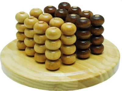 Obrázek produktu pro HOT Games mlýn hra TicTacToe 3 D.wood bl./br.round