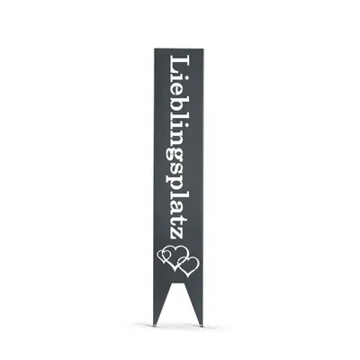 Produktbild von GARDIVO Garten deko Lieblingsplatz schild 115cm Hoch, Gartenstecker, Gartenschild, Gartendekoration, abkantung, Gartendekoration