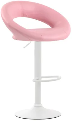 Produktbild von Barhocker Olinda Kunstleder weiß pink