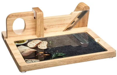 Produktbild von Fleisch- und Käseschneider mit Tablett - Holz