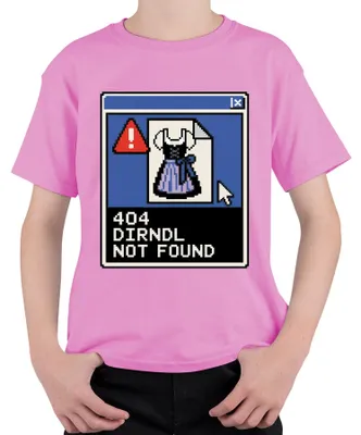 Productafbeelding van 404 Dirndl niet gevonden. , Wiesn, traditionele kleding, lederhosen, Beieren, kinder T-shirt, roze, maat 116