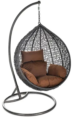 Produktbild von Hochwertiger Polyrattan Hängesessel Hängekorb Hängestuhl inkl. Regenabdeckung
