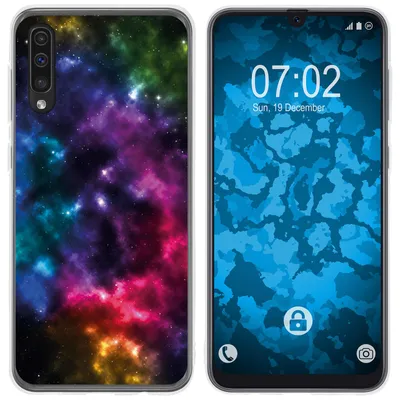 Produktbild von PhoneNatic Case kompatibel mit Samsung Galaxy A50 Silikon-Hülle Space Nebula M8