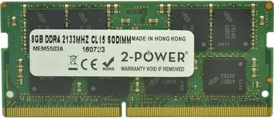 Immagine prodotto di 2-Power 8GB PC4-17000S 2133MHz DDR4 CL15 Non-ECC SoDIMM 2Rx8 (DOŽIVOTNÍ ZÁRUKA)