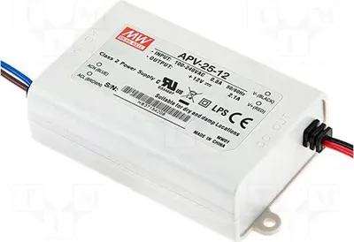 Obrázok produktu pre Mean Well APV-25-12 LED-Trafo Konstantspannung 25 W 0 - 2.1 a 12 V/DC Nicht Dimmbar, Überlastschutz