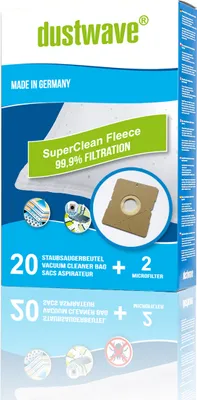 Produktbild von 40 Staubfilterbeutel (Superpack) | Filtertüten passend für AFK - BS 1300 C Bodenstaubsauger von dustwave® Markenstaubbeutel –  Germany + inkl. Micro-Filter