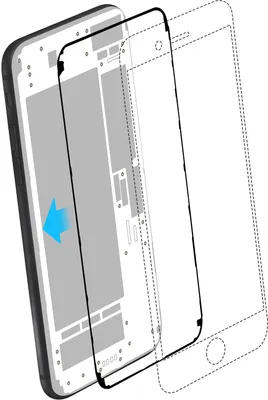 Productafbeelding van Avizar, LCD-lijmset (lijmstrips) voor Apple iPhone 7, blauw