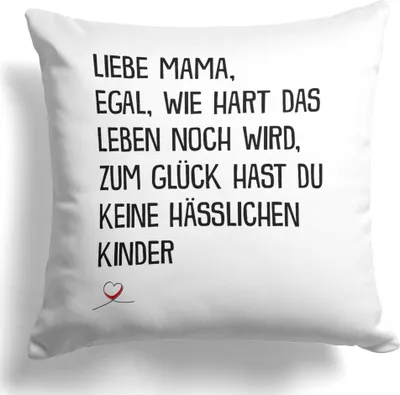 Produktbild von 22Feels Mama Geschenk Mutter Kissen Muttertag Geburtstag Weihnachten Deko Frauen Dekoration Wohnzimmer Schlafzimmer Couch