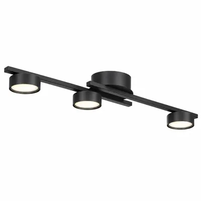 Produktbild von MasterLED Deckenleuchte 3-flammig GX53 schwarz aus Stahl 76 cm für Innenräume
