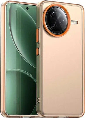 Immagine prodotto di Custodia per Xiaomi Poco F7 Ultra - Cover posteriore Phonesta HardFrost Semi-Trasparente - Arancione opaco