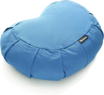Obrázok produktu pre Joga vankúš polmesiac 42 cm, pohánkové šupky, 100% bavlnený poťah, pre jogu