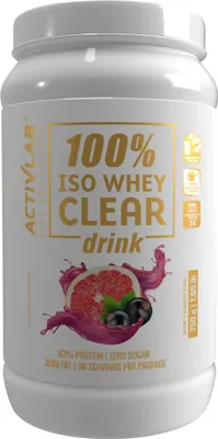Obrázok produktu pre Activlab 100% Iso Whey Clear DRINK 750g, osviežujúci srvátkový proteínový izolát WPI - čierne ríbezle a grapefruit