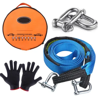 Immagine prodotto di Cavo di sicurezza per emergenze, 5 cm x 5 m, 17.600 lbs - 9 tonnellate, con custodia