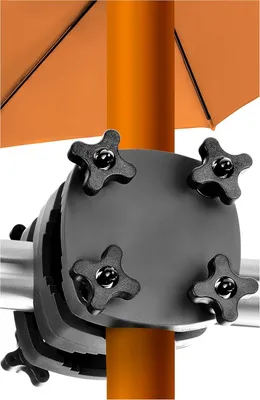 Produktbild von Sonnenschirmhalter - Robuster Ständer für Balkonbrüstung - Schwarz