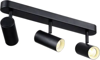 Produktbild von SLV NOBLO, Wand- und Deckenaufbauleuchte, triple, rund, 2000-3000K, 22W, Dim-to-Warm, PHASE, 36°, schwarz 1008708