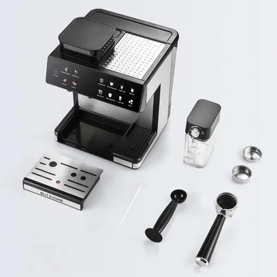 Produktbild von BlitzHome® CM5710 Espresso Kaffeemaschine mit integriertem Mahlwerk Dual Boiler Milchaufschäumer Heiß & Kalt Touchscreen, EU-Stecker