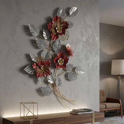 Immagine prodotto di Pannello decorativo Lovis Eisen, dimensioni 68,6 x 7,6 x 98,4 cm, colore rosso scuro, design di Mauro Ferretti