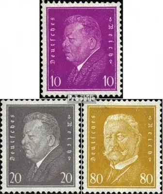 Produktbild von Briefmarken Deutsches Reich 1930 Mi 435-437 (kompl.Ausg.) gestempelt Reichspräsidenten/Farbänderung