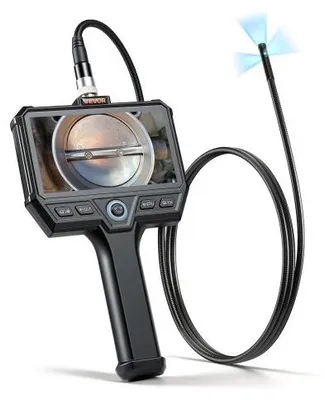 Image de VEVOR Caméra Endoscopique Triple Objectif Endoscope Écran IPS HD 5 pouces Caméra Inspection pour Canalisation Automobile, avec Câble 1,5 m, Éclairage 8 + 2 LED, Zoom 8x, Batterie 5000 mAh, Sonde IP67