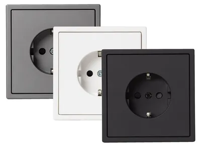 Produktbild von Schuko Steckdose Typ F Luxe 990 Schwarz