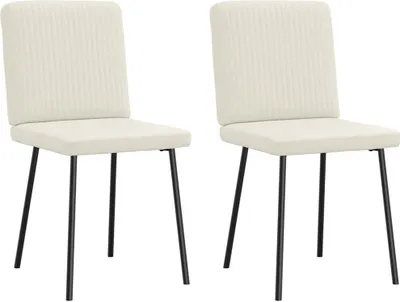 Produktbild von Esszimmerstühle 2 Stk. Creme Samt