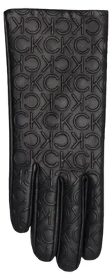 Produktbild von Calvin Klein - Damen Eingestanzt - Handschuhe "Re-lock", Leder PP3828 (M-L) (Schwarz)