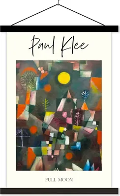 Produktbild von MuchoWow® Textilposter Paul Klee - Kunst - Vollmond 120x180 cm mit schwarzem Rahmen - Fotos