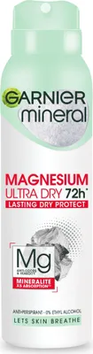 Produktbild von Garnier Mineral Spray Deodorant Magnesium Ultra Dry 72h - 150ml