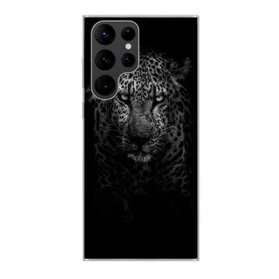 Produktbild von MuchoWow® Handyhülle Schutzhülle Hülle für Samsung Galaxy S22 Ultra Leopard - Schwarz - Weiß Silikon Softcase Handy Hülle - Abbildung