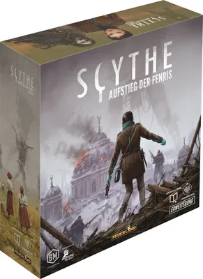 A board game box with artwork depicting a post-apocalyptic scene.