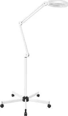 Image de Lampe loupe LED - Modèle sur pied - 24 W - 2400 lm - 3x120 LED - 6000 K lumière du jour - Prise UE - Blanc