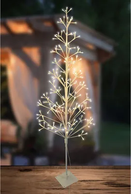 Produktbild von LED Lichterbaum 1,5m Warmweiß Weihnachtsbeleuchtung Weihnachtsdeko IP44 Timer Außen Innen 5m Zuleitung Baumbeleuchtung