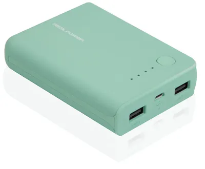 Image de Realpower 197583 Powerbank Realpower PB-10k mintgrün (Opal Blue)