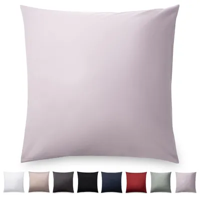 Zdjęcie produktu dla Osłonka na poduszkę 40x40 cm - satyna Mako, certyfikat Oeko-Tex - zestaw 2 sztuk - kolor szary