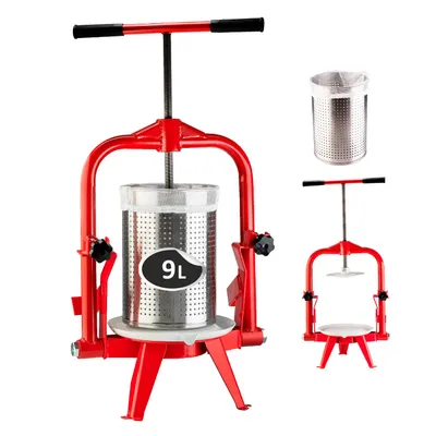 Produktbild von SuperButelki.pl – Rahmenpresse für Obst 9 Liter, Gemüsesaftpresse 9 l, zum Pressen, Entsaften, für Liköre, Wein, Säfte, Olivenöl, Öl, multifunktional