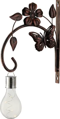 Produktbild von Wandhaken Blume & Schmetterling aus Eisen Outdoor 19x2x25cm