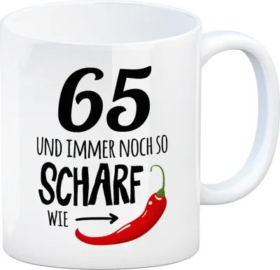 Produktbild von 65 und immer noch so scharf wie Chili Tasse Kaffeetasse