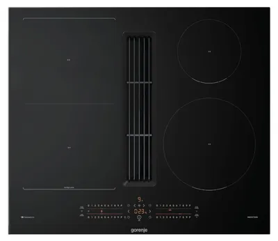 Produktbild von Gorenje G600 Kochfeldabzug, 60 cm, Schwarz, Integriert, 60 cm, Zonen-Induktionskochfeld, Glaskeramik, 4 Zone(n)