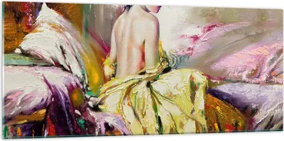 Produktbild von Bilder auf glas - Frau Modell - 120x50cm - Glasbilder - Wandbilder - Bilder - Kunstdruck - zum Aufhängen bereit - Wanddekoration aus Glas - Glas Bilder - Wandbild auf Glas - Einteilig - GAB120x50-3524
