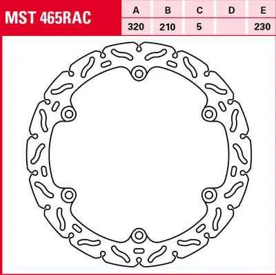 Produktbild von TRW Bremsscheibe Sportiv starr MST465RAC CB500F PC58