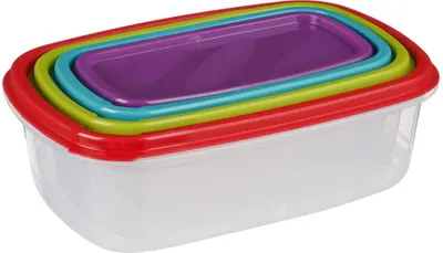 Obrázek produktu pro Sada 4 obdélníkových nádob