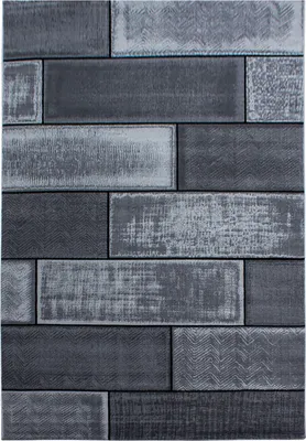 Produktbild von Teppium Modern Designer Teppich Wohnzimmer Trendmuster, Kurzflor Teppich Rechteckig Weich und Pflegeleicht, Grösse: 80x300 cm