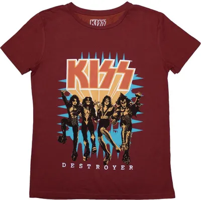 Produktbild von Kiss - "Destroyer" T-Shirt für Damen RO12547 (L) (Rot)
